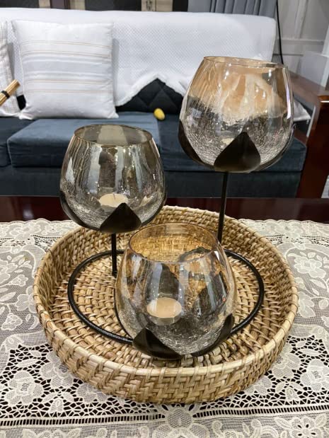 Tuxedo-3pc-Ancient-Bronze-Gold-Glass-Candle-Holders-3-Candlesticks-Holders-Gold-Glass-Candle-for-Home-Decoration-Dinning-Table-Decoration-Candle-Wedding-Holiday-Decor