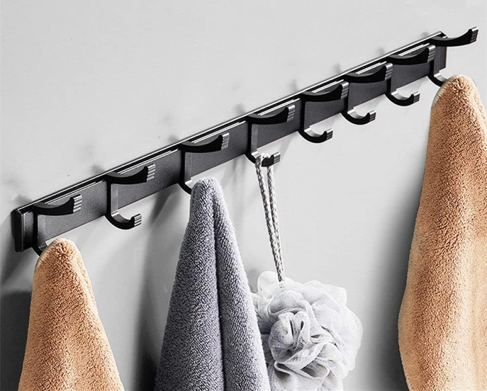 Brushed Gold/White/Matte Black/Brushed Stainless Steel Hooks Bathroom Accessories Wall Mounted Round Robe Hook 3-8 Hooks Brushed 8 Hooks