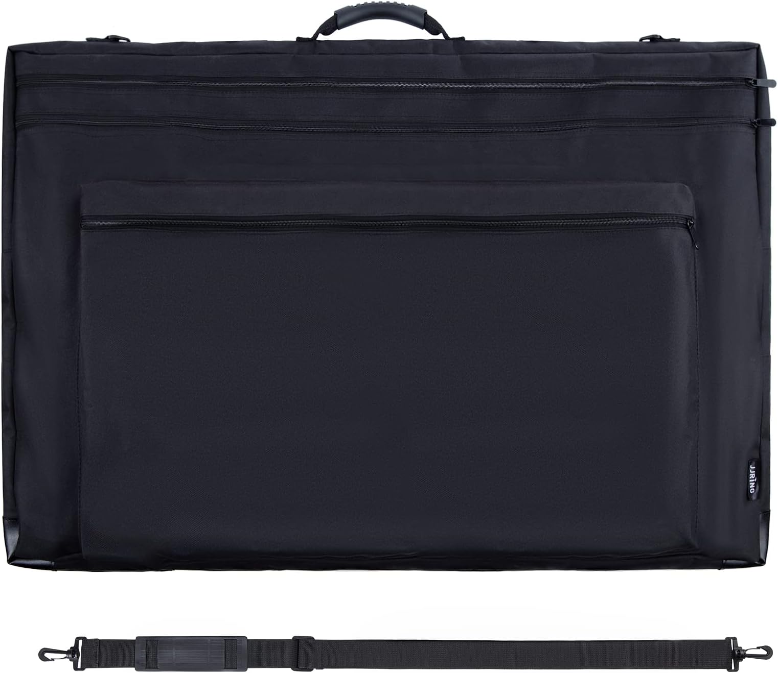 JJRING 24x36 Art Portfolio Tote Bag - Large Carrying Storage Case with Handle & Adjustable Shoulder Strap, Portfolio Folder for Artwork, Posters, Canvas, Drawing Boards
