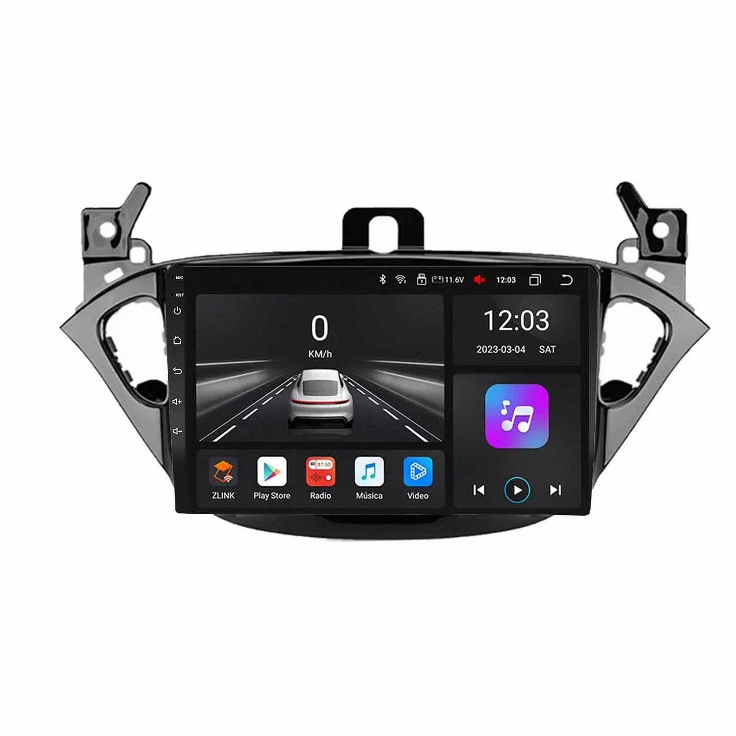 Ekran Car Play Zaprojektowany Dla Apple I Android dla Opel Corsa E 2014-2019 Przenośny Ekran Dotykowy Apple Carplay, Nawigacja Gps/Sterowanie, 8 Rdzeń 6G+128G