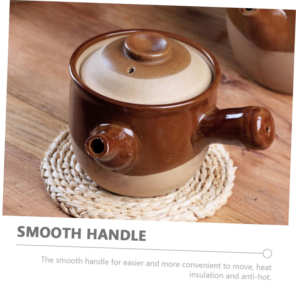 TOYANDONA Olla Pequeña de Barro China para Cocinar 3l, Adecuado para Hervir Medicina y Guisar Cacerola Picante, Utensilio de Cocina para Sopa y Superficie de Puente