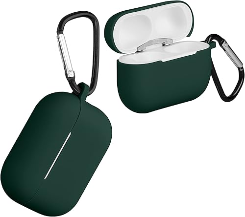 kwmobile Funda compatible con Apple AirPods Pro 2 - Funda de silicona para auriculares - Verde oscuro