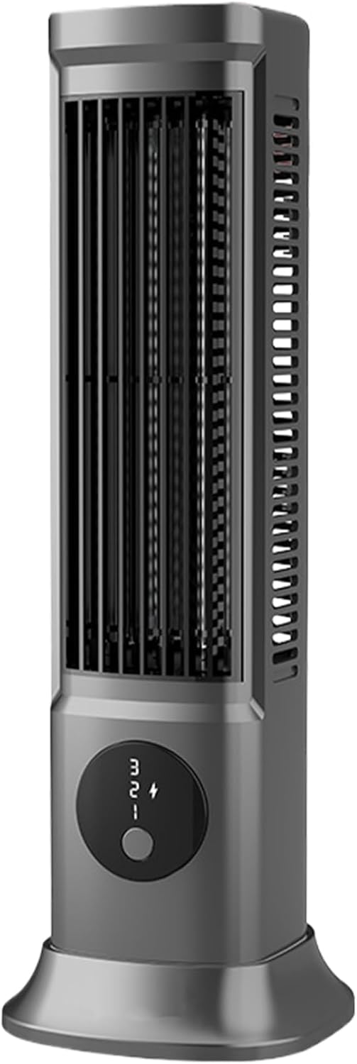 Mini Tower Fans 30cm Table Fan Oscillating Quiet 3 Speeds Cooling Fan for Room 90° Horizontal/Vertical Floor Fan USB Bladeless Fan for Bedroom Dormitory Kitchen Office Grey