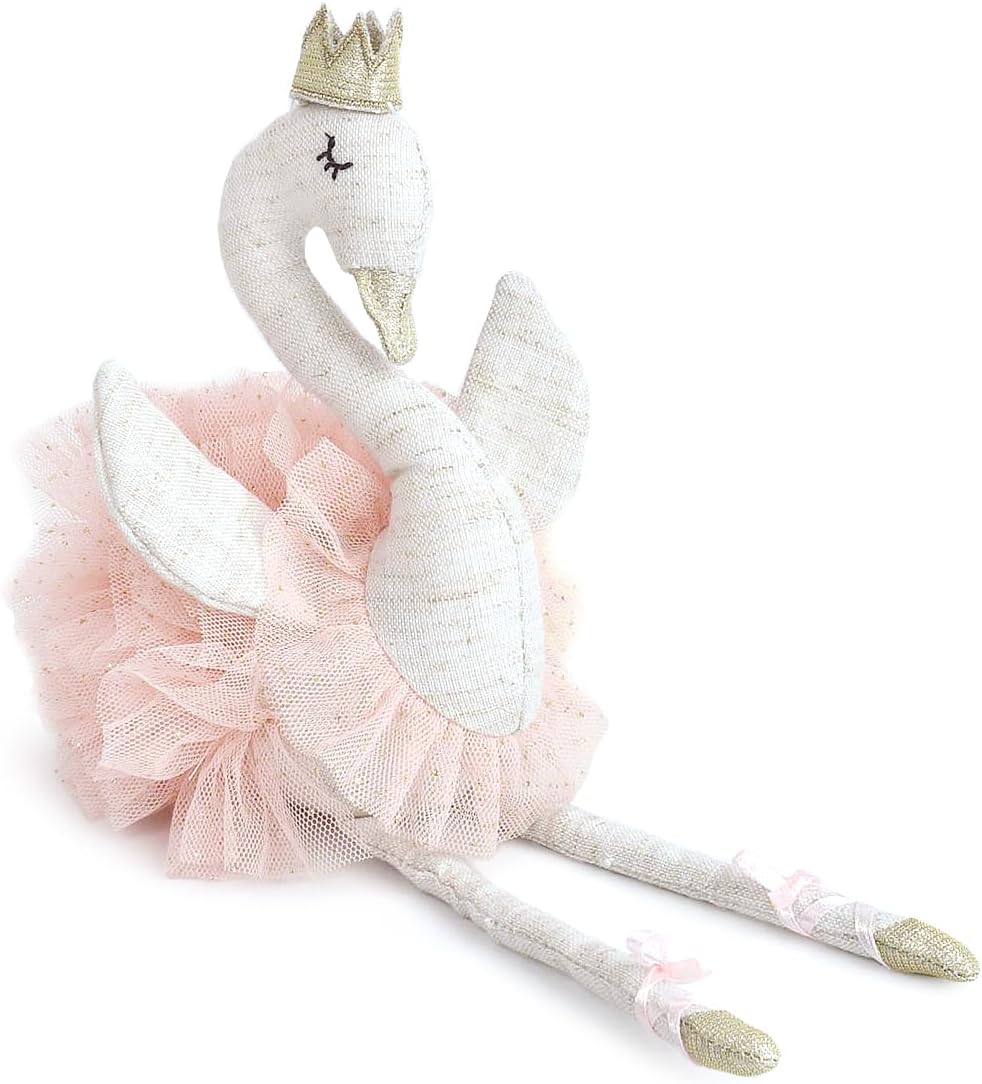 MON AMI Layla The Ballerina Plush White Swan Stuffed Animal 12”, Premium Soft Ballet Swan Toy for Girls, Room Décor, Great Gift for Kids of All Ages