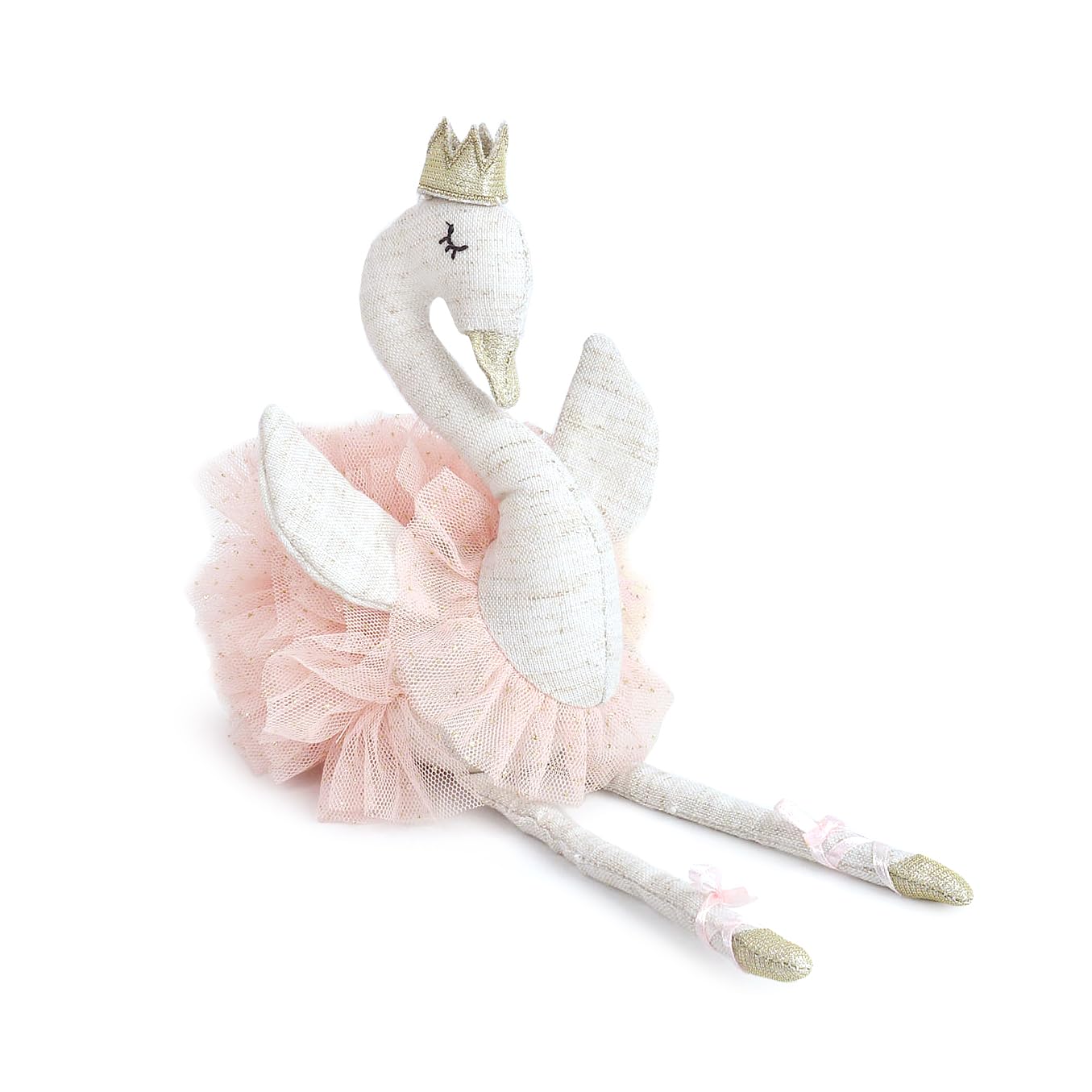 MON AMI Layla The Ballerina Plush White Swan Stuffed Animal 12”, Premium Soft Ballet Swan Toy for Girls, Room Décor, Great Gift for Kids of All Ages