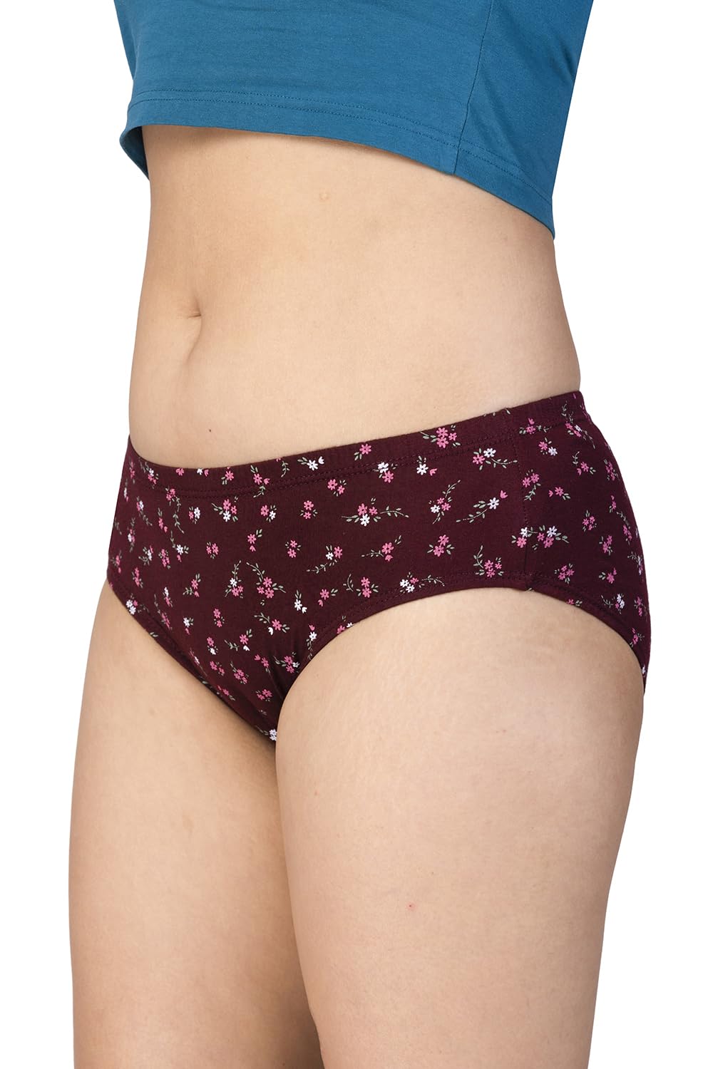 chic Autumn 98 Comfort 100% Cotton Panty Set (Pack of 3) – Dark Red, Blue, Black Size - XL | Soft, Breathable, Stretchable, Skin-Friendly | Printed Innerwear with Comfortable Fit for Women-picture-47