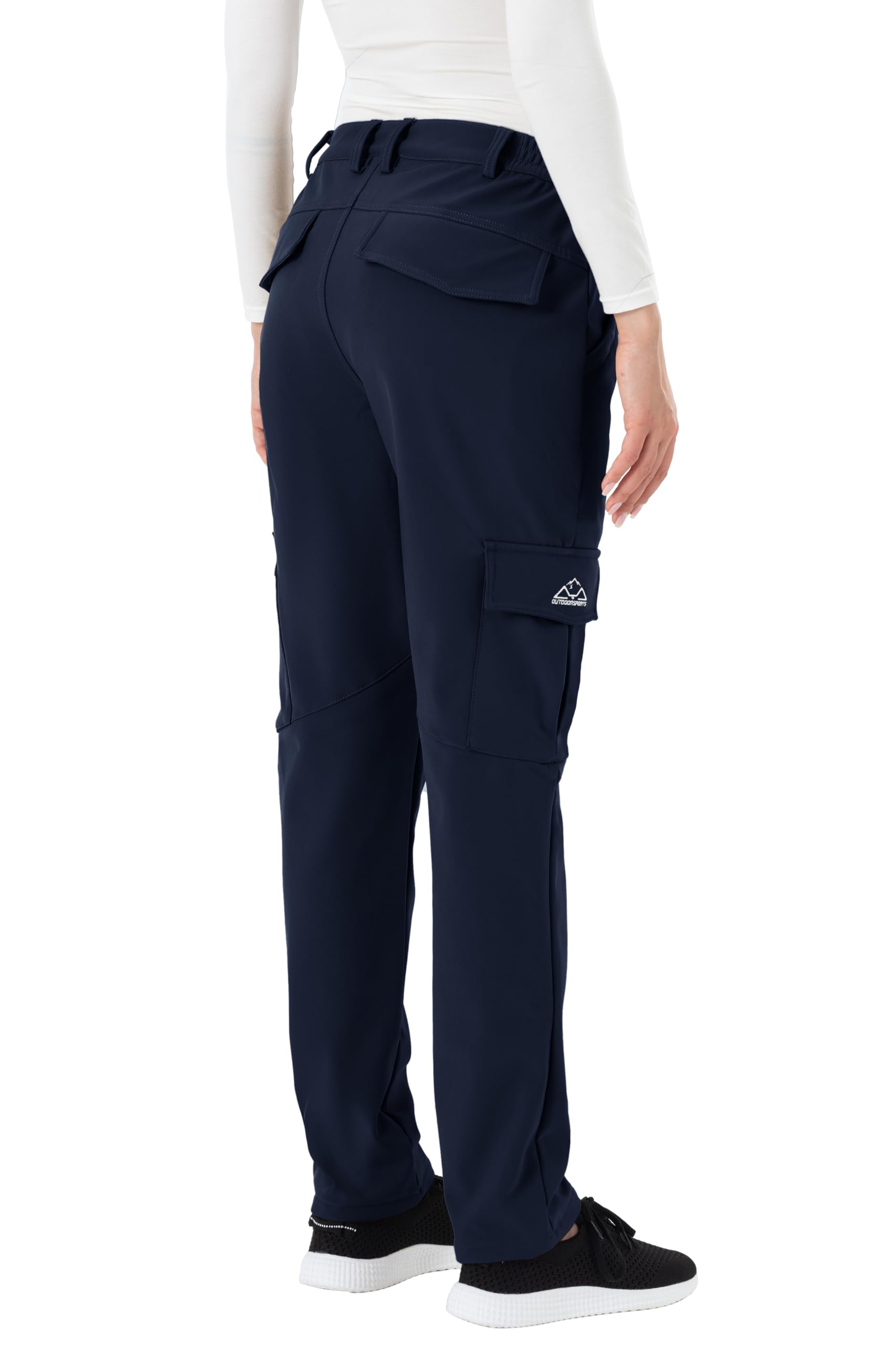Rdruko Pantaloni cargo da donna foderati in pile, impermeabili, invernali, caldi, casual, per passeggiate, escursionismo, sci, lavoro all'aperto
