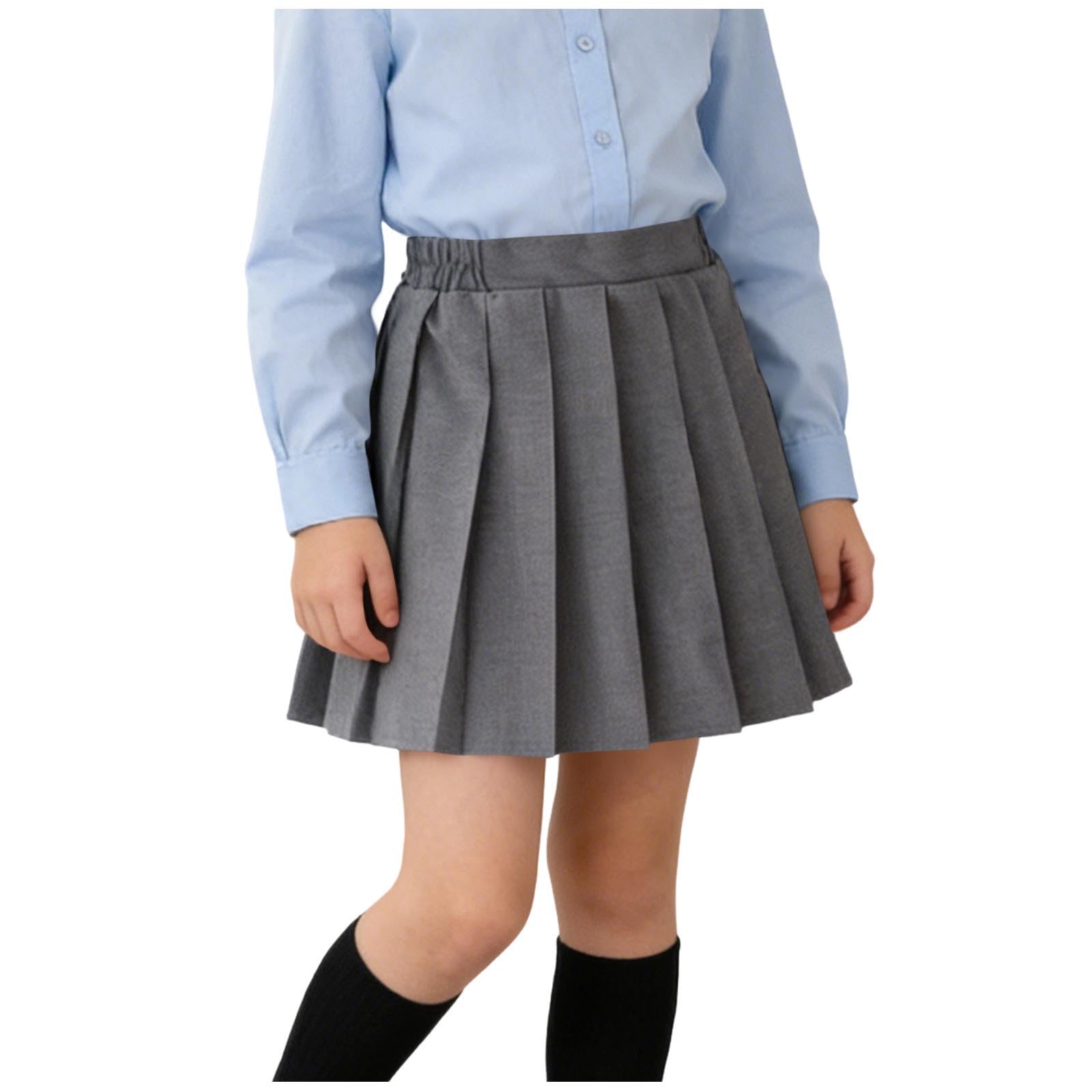 Mini jupe courte fille été à taille haute plissée - 6