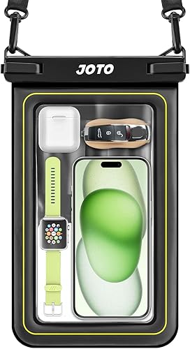 JOTO IP68 Flotante grande flotante impermeable bolsa para teléfono de hasta 10 pulgadas, funda de teléfono subacuático Bolsa seca para iPhone 17 16