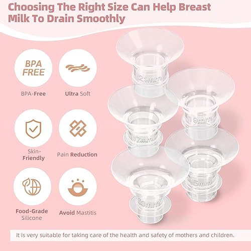 Miniatura 3 de LOTBILL Inserto de brida de 131517190.827 in, 10 unidades compatibles con MedelaSpectraMomcozy S9S9proS10S12S12pro etc Extractor de leche de 0.945