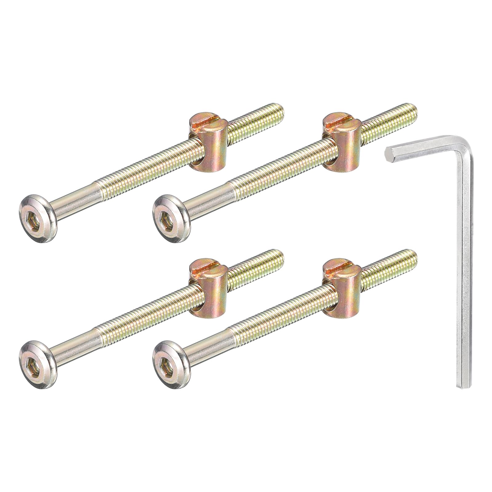 Sourcing Map 4Pcs Hex Socket Head Screws Bolts Barrel Nuts | FindTheDeal