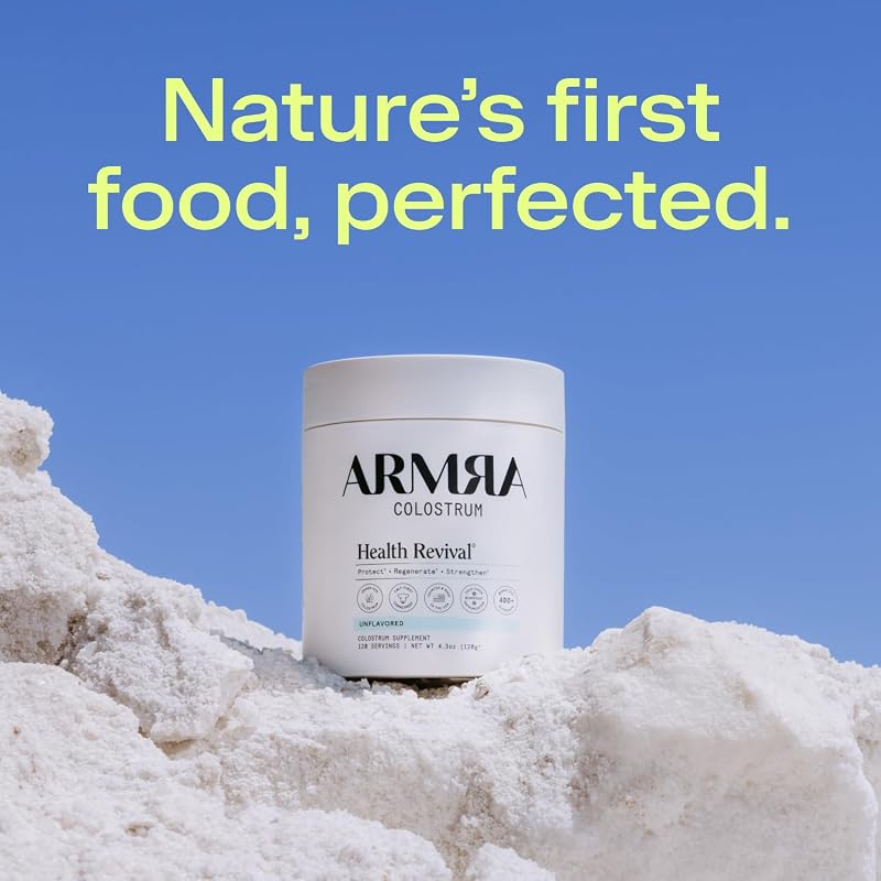 ARMRA Colostrum Powder, Unflavored, 120 Serving Jar image 5