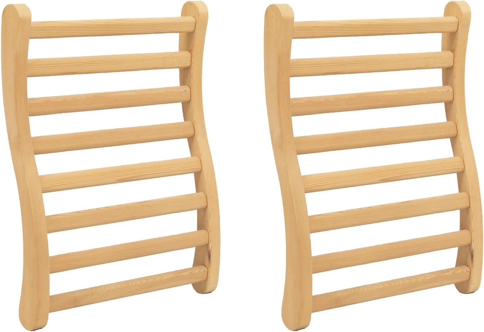 Canadian Hemlock Ergonomic S-Shape Sauna Backrest (2PCS/Set)