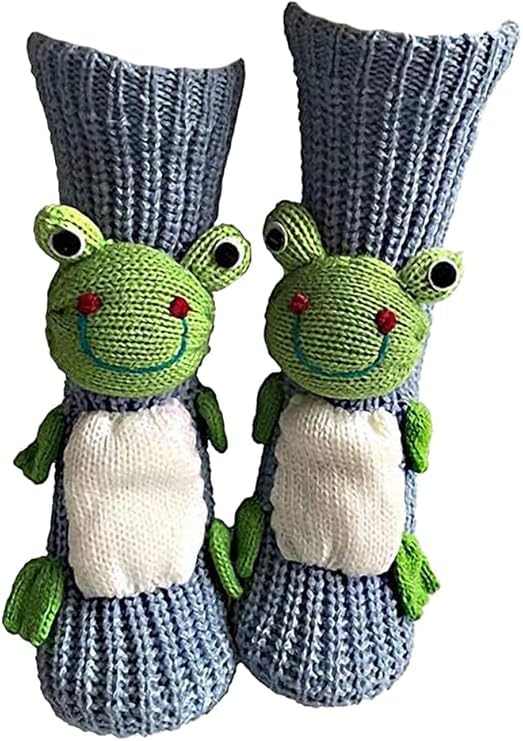 Image of Women's Thick Knit Skid proof Warm Casual Floor Carpet Socks