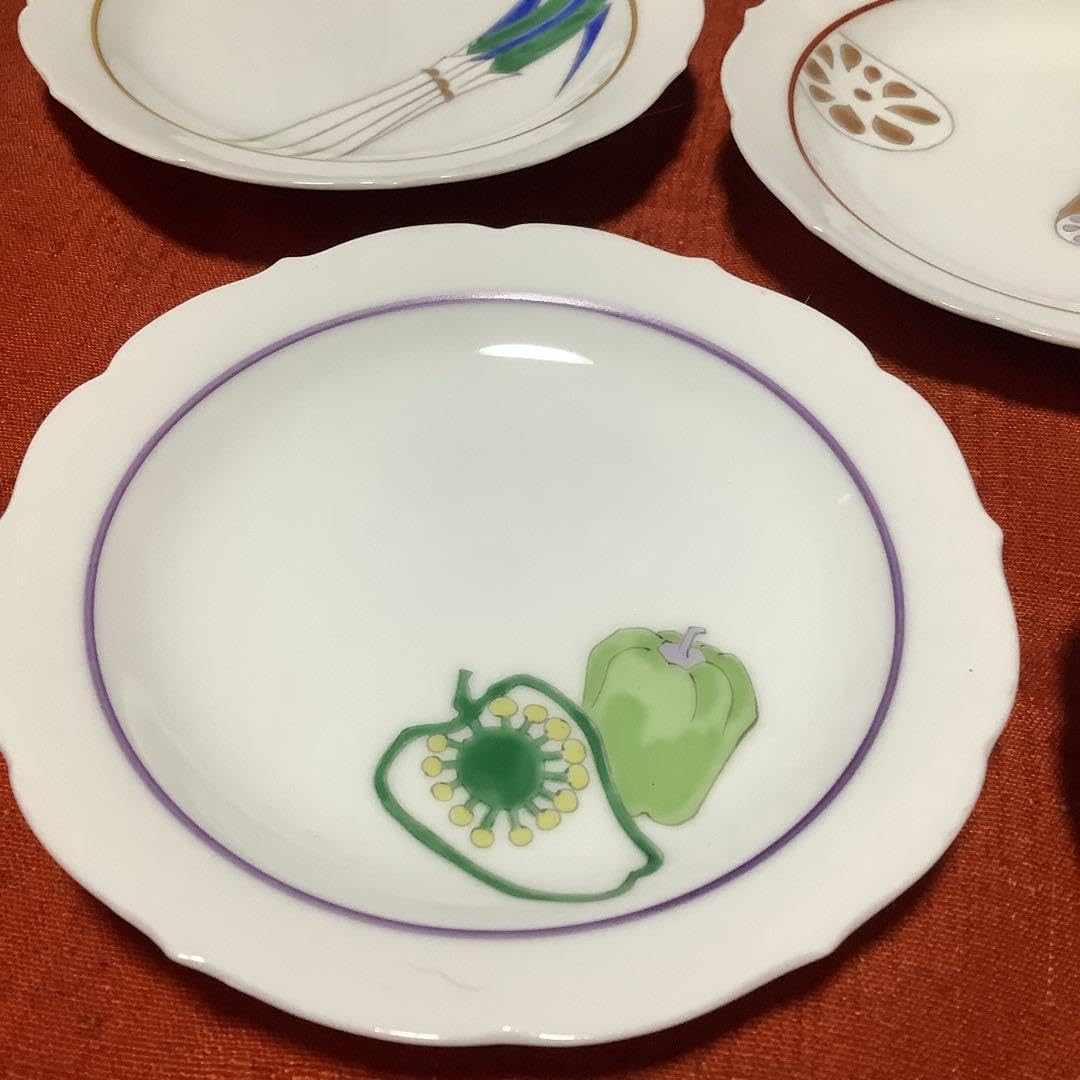 Amazon.co.jp: 食器深川製磁野菜絵柄皿5枚セット : ホーム＆キッチン