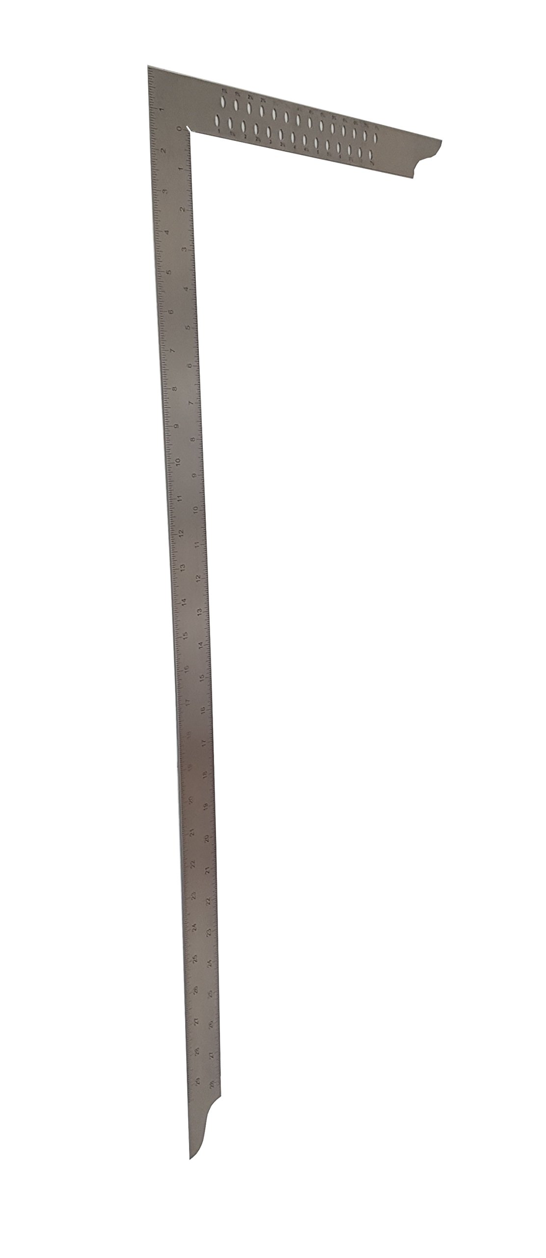 Squadra da carpentiere Hedue ZN 795 x 315 mm con scala e fori per tracciare in pollici