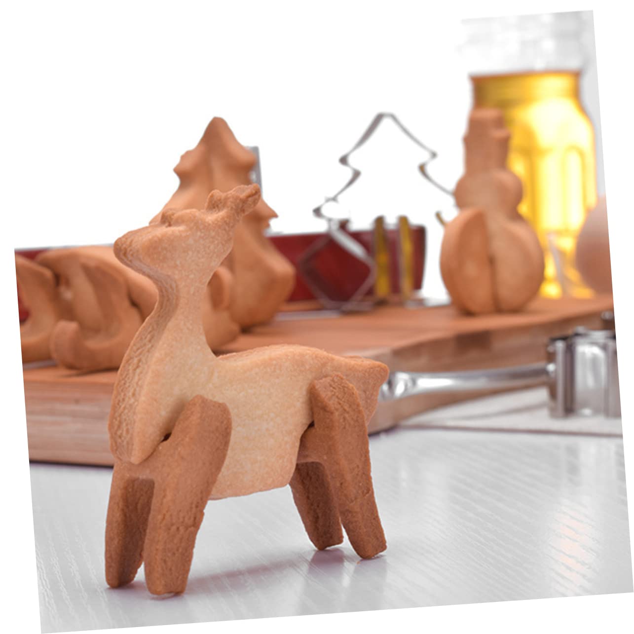 Alipis 40 Stk Ausstechformen Weihnachtsmann Backform silberne Keksformen DIY-Keks weihnachts plätzchenformen keksform ostern entzückende Keksform Keksausstecher im Weihnachtsstil Silver