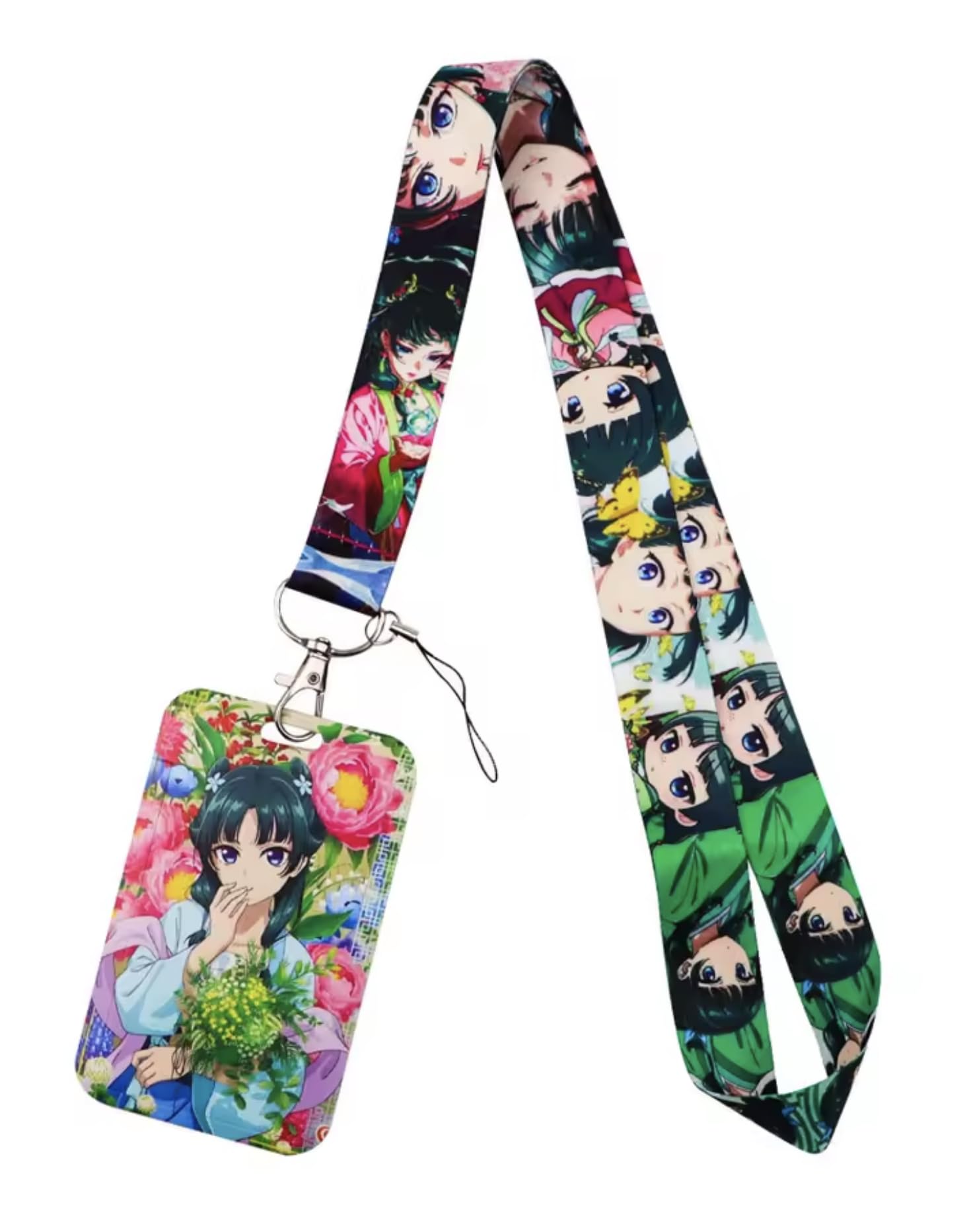 Pinstant The Apothecary Diaries Maomao Mao Mao Jinshi Jin Shi Anime Manga 17.7" Neck Lanyard Keychain with ID Badge Holder