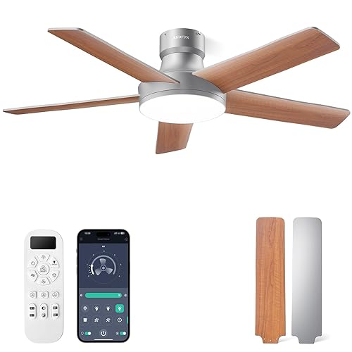 AKOFUN Ceiling Fans with Lights and Remote, Low Profile Ceiling