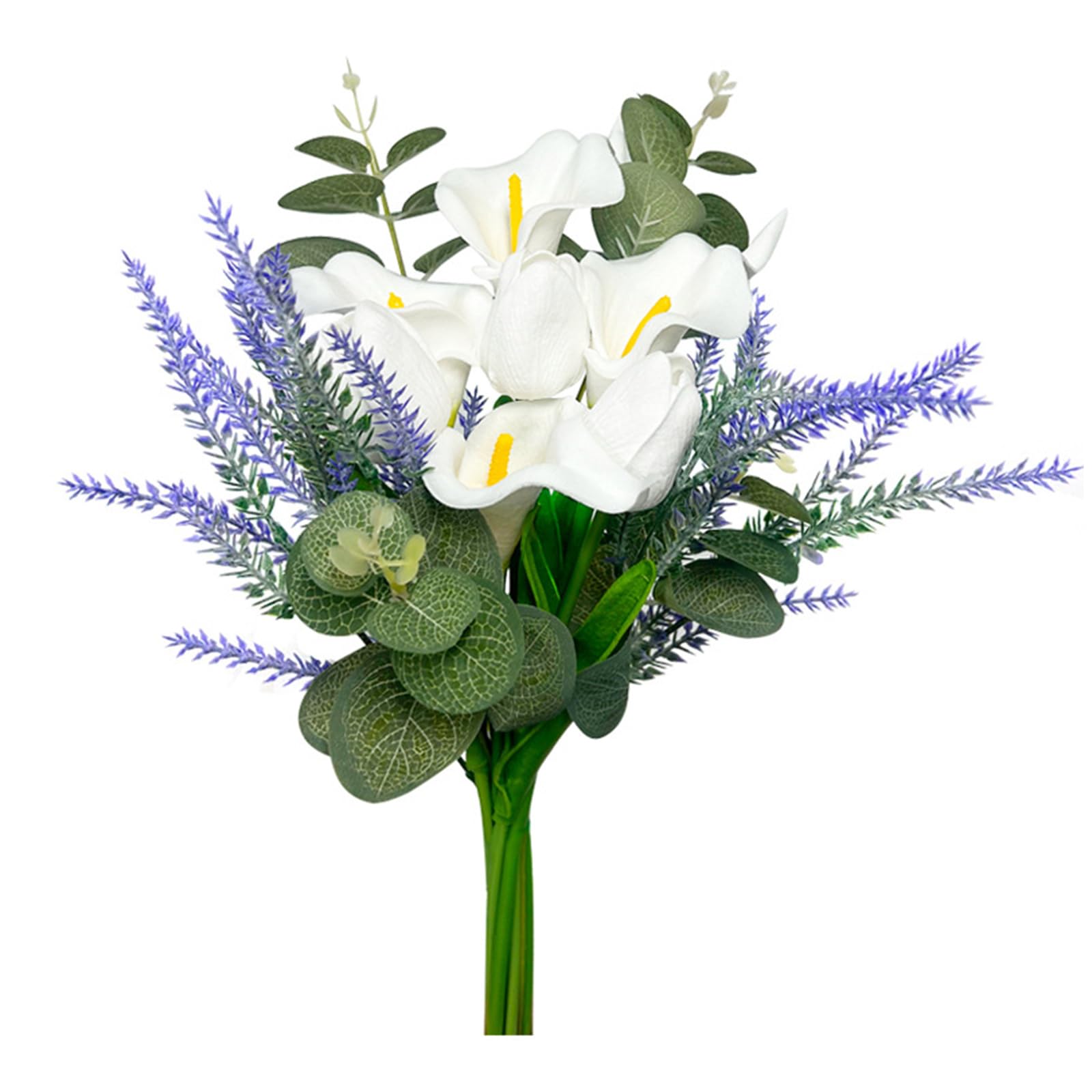 Woedpez Realistic Artificial Zantedeschia Flower 13.77Inch in Height for Home Decoration Wedding Bouquets Flower Arrangements Bridal Bouquets