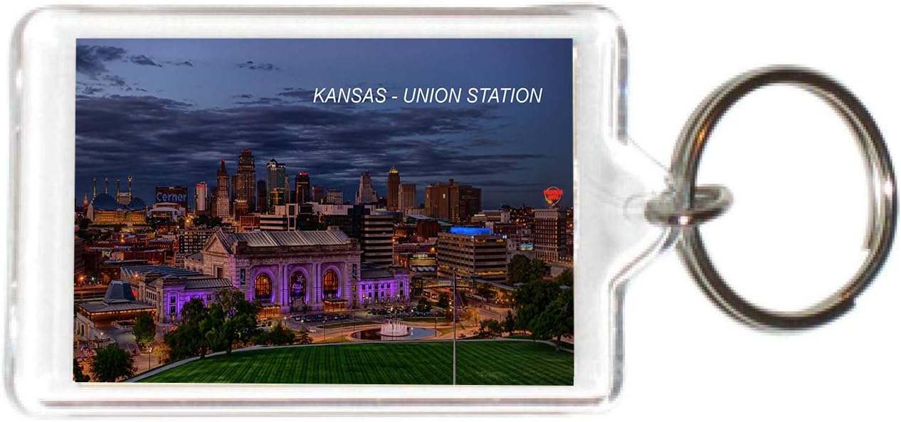 Kansas USA United States Acrylic Keychains KeyRings Holders