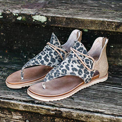 ORANDESIGNE Sandali da Donna Leopardo Sandali