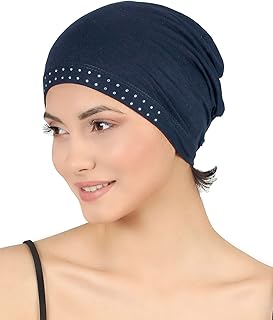 Deresina Jewelled Front Essential Cotton Cap (Navy)