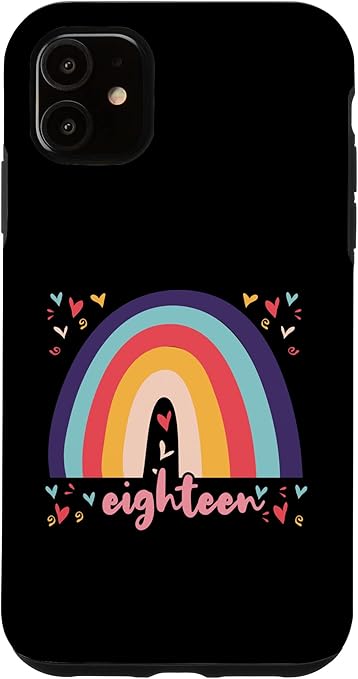 Amazon Iphone 11 18歳の誕生日ギフト レインボーファン 18歳の女の子 18 ay スマホケース 家電 カメラ オンライン通販