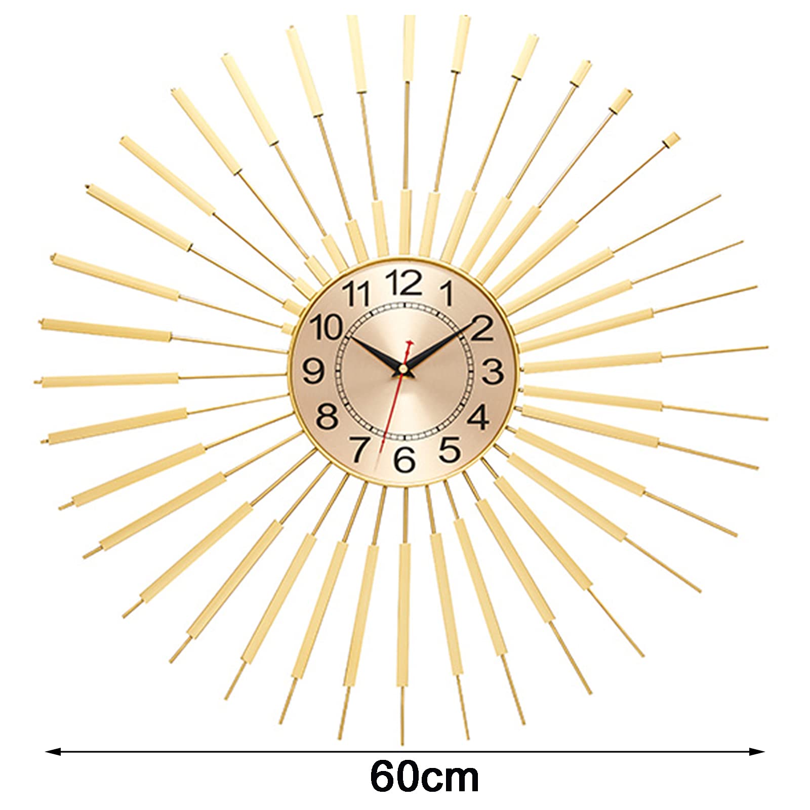 Amazon.co.jp: 居間の装飾のための壁掛け時計大きい3D金属壁掛け時計
