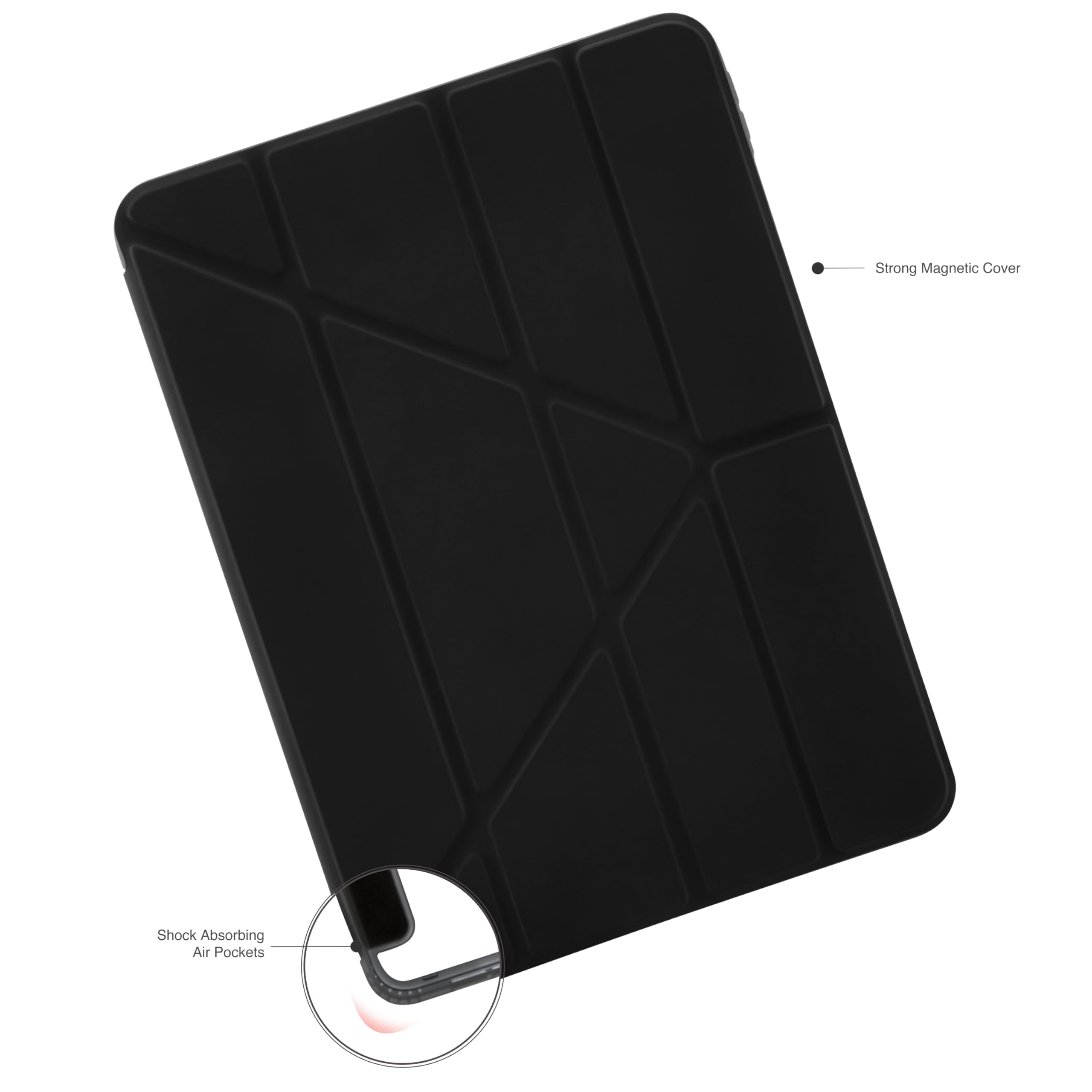 "Pipetto Origami No1 OriginalCase iPad Air 11"" M2/(Gen 4-6) Black"