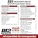 Premium 321 Piece First Aid Kit - M2 BASICS First Aid Kit for Home, Car, Business, Office, School, Travel, Camping, Outdoors - Emergency Medical Supplies, Durable Portable Hard Case