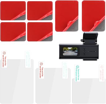 3 Pcs Electrostatic Sticker Mounting Dash Cam 6 Pcs Double-Sided Sticker for Windshield Dashcam Car Windshield Electrostatic Film Reusable Weatherproof Electrostatic Stickers