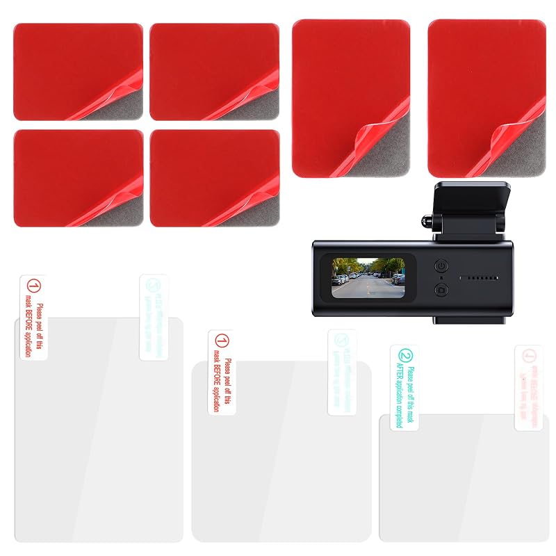 Kit de películas eletrostáticas para instalação de câmera veicular no para-brisa Xthrotsenk com fitas dupla face, 9 peças