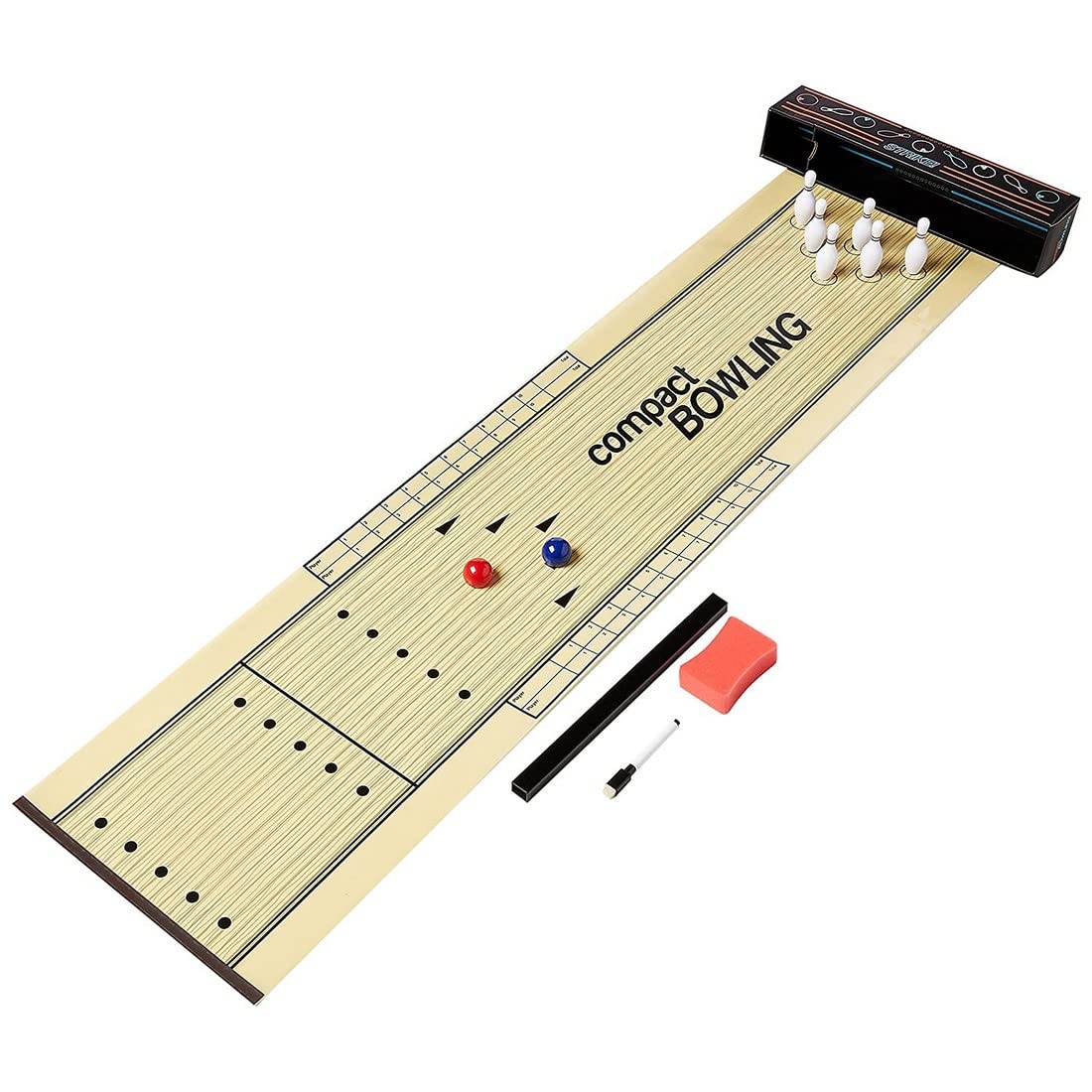 Desktop Tabletop Compact Bowling Board Game for Kids, Indoor Table Games Toys for Whole Family, Kids and Adults.