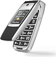 Vista 2 de Easyfone T300 4G teléfono celular plegable fácil de usar, botones grandes, sonido claro y fuerte, compatible con audífonos, botón SOS, tarjeta SIM