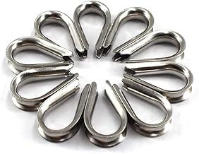 M2 304 Stainless Steel Wire Rope Thimble for Wire Rope Cable Thimbles Rigging (20PCS)