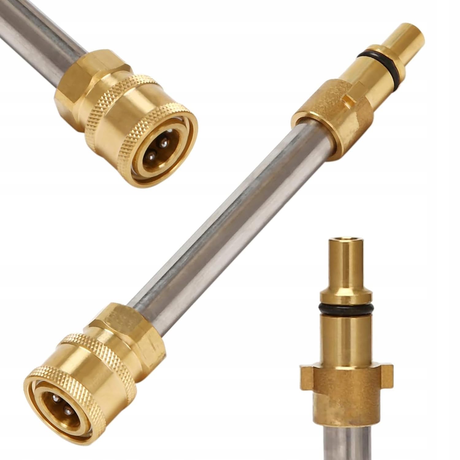 Adapter QC 1/4", szybkozłączka do akcesoriów do myjek ciśnieniowych | zamiennik do myjki wysokociśnieniowej Bosch Aquatak, Black&Decker, Michelin | przyłącze wysokociśnieniowe