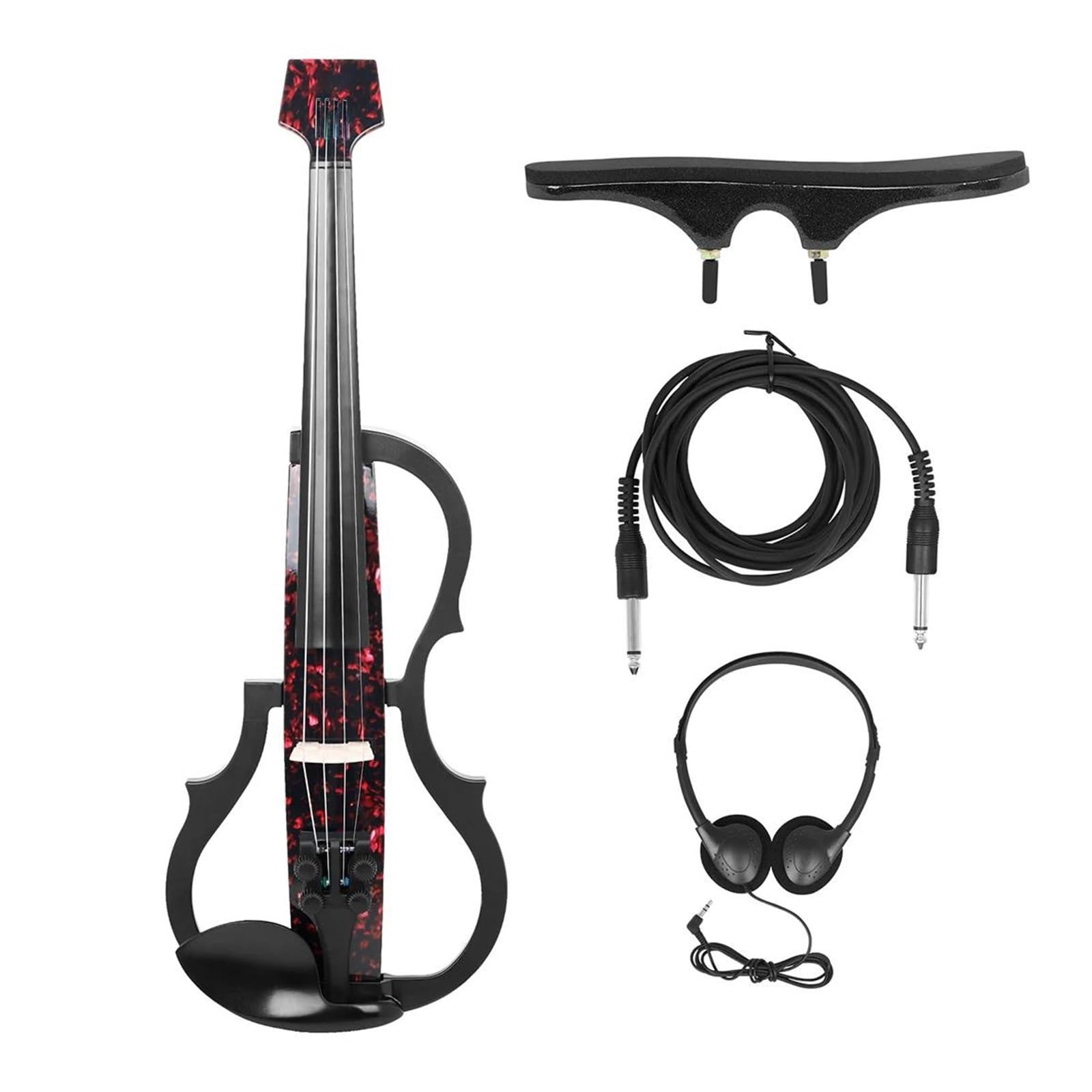 Violín Eléctrico 4/4 Con Auriculares Para Principiantes Instrumento De Violín(1set)