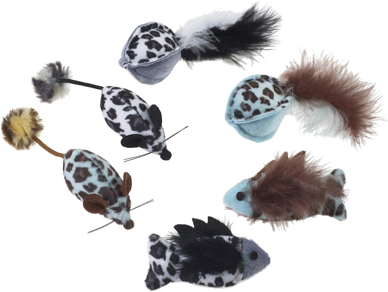 Ethical Animal Print Rattle with Catnip, 2-Pack