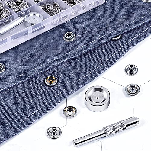 Canvas Snap Kit, Yofuly 274 Pcs Marine Grade Boat Canvas Snaps Stainless Steel Screw Boat Carpet Snaps For Boat Cover With Punch Pliers + Material Hole Punch + 2 Pcs Setting Tools #TOP4