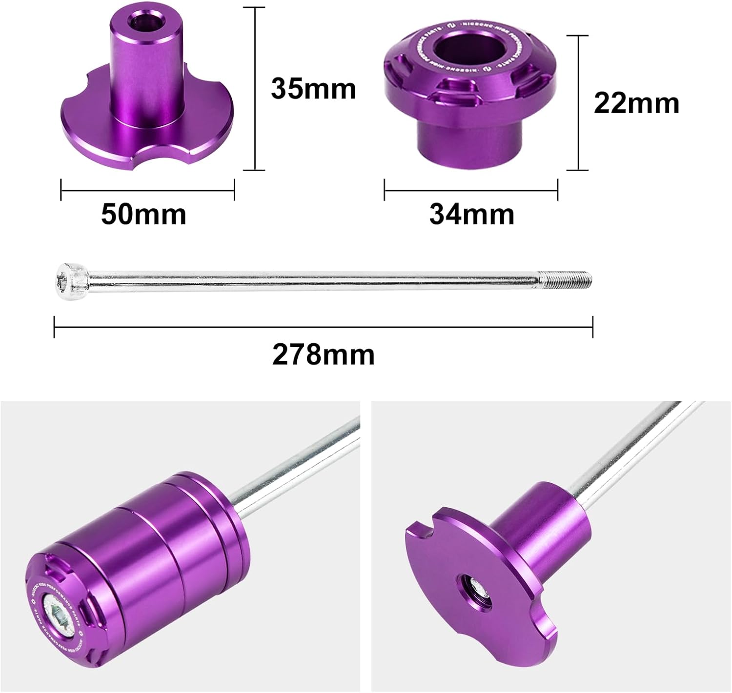 NICECNC Head Tube Frame Brace & Front Fork Suspension Core Compatible with Segway X160 X260 Compatible with Surron Light bee X/S/ L1E, Purple, See Fitment