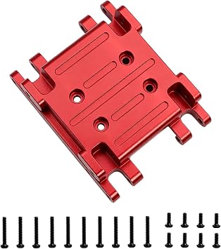CNC Aluminum RC Skid Plate Gearbox Transmission Mount for Mjx H18P Red