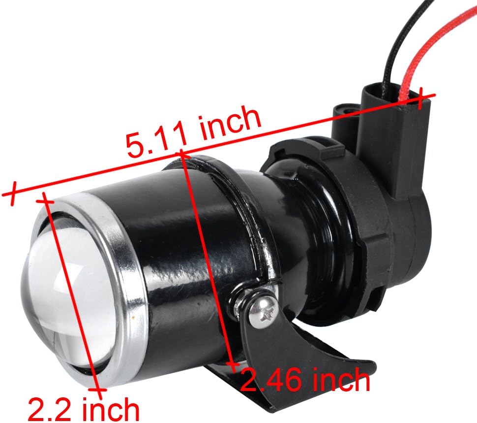 Astra Depot 2x 55W H3 Projector Glass Lens Driving Fog Lamp Light Halogen Bulb and Bracket Kit