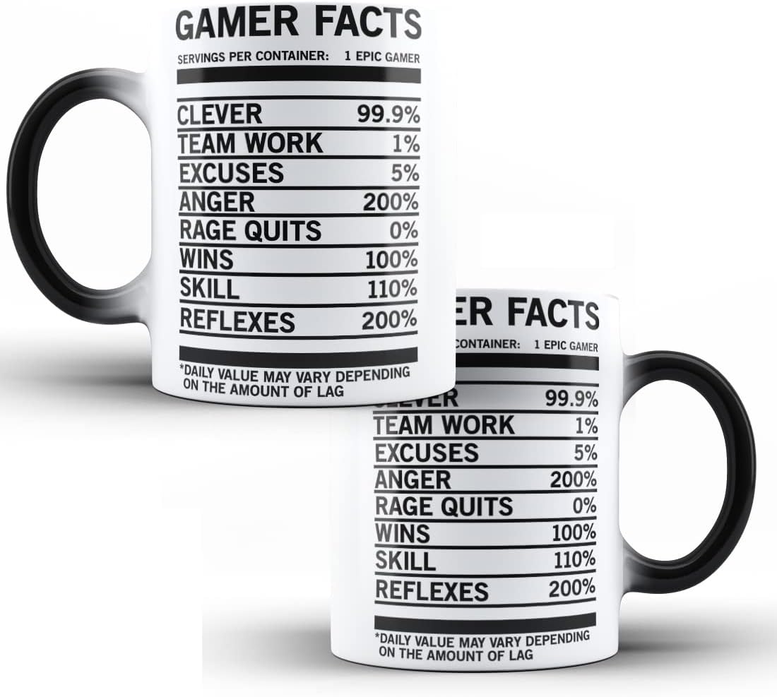 Gamer Morphing Magic Heat Sensitive Mugs Magic Mug Gift Idea for Game Lovers Video Game Lovers Gaming Geeks Or Programmers Coffee Mug