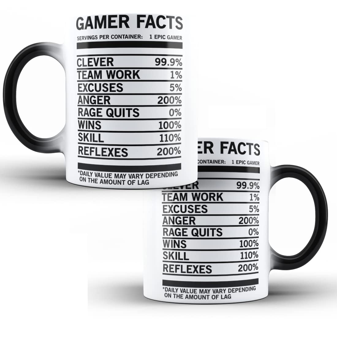 Gamer Morphing Magic Heat Sensitive Mugs Magic Mug Gift Idea for Game Lovers Video Game Lovers Gaming Geeks Or Programmers Coffee Mug