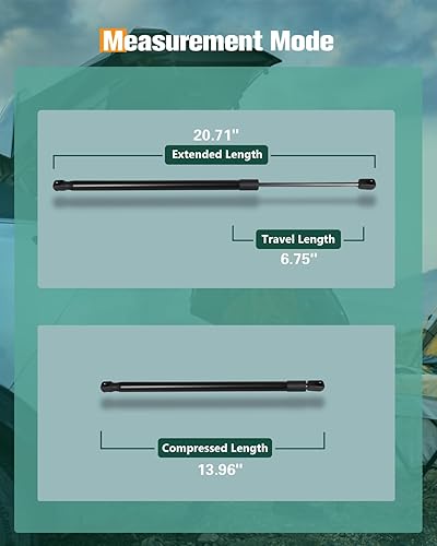 Vista 1086 de SCITOO PM1017 - Soportes de elevación de 17.8 pulgadas para Hyundai Santa Fe 2007-2012 trasero izquierdo y derecho Liftgate Shock Struts 2pcs