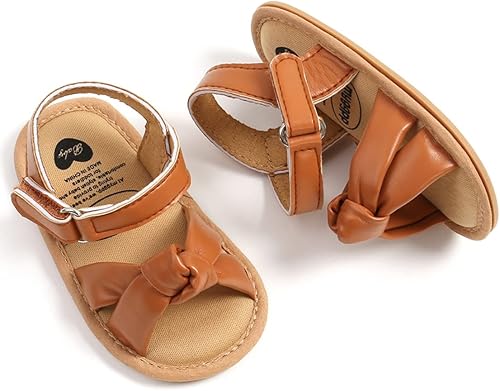 Miniatura 4 de COSANKIM Sandalias de verano para bebés y niñas con suela suave de flores, zapatos de vestir para cuna, recién nacidos, para recién nacidos, para