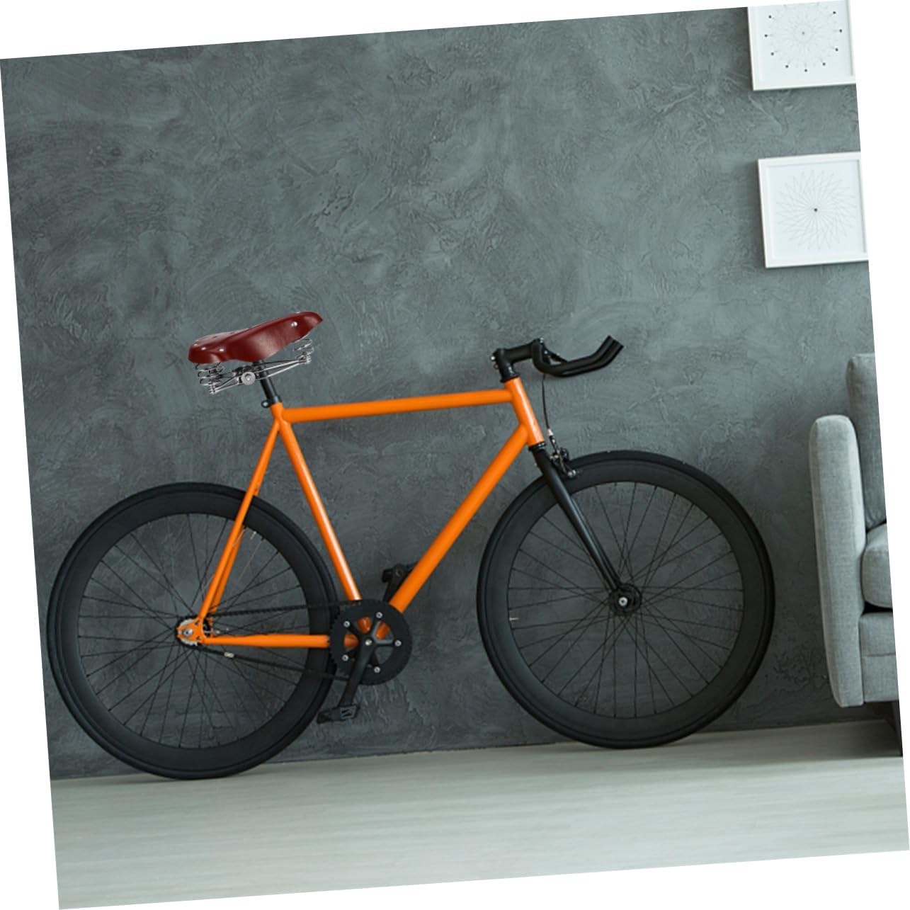 Faux Leather Bike Seat for Road and Mountain Bikes Comfortable Saddle for Cruisers Enhancing Riding Experience Shockproof Design and Stylish Finish