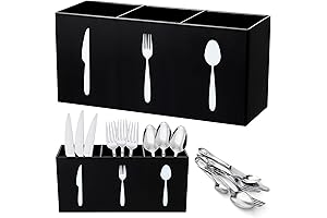 Suzile Acrylic Cutlery Storage Organizer Bin: Maximize Space for Your Utensils