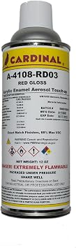 A-4180-RD03 Red Gloss Powder Coating Touch-Up Spray Paint | Car Parts and Repair Refinishing Clear Coat for Permanent Sealing of Coated Surfaces